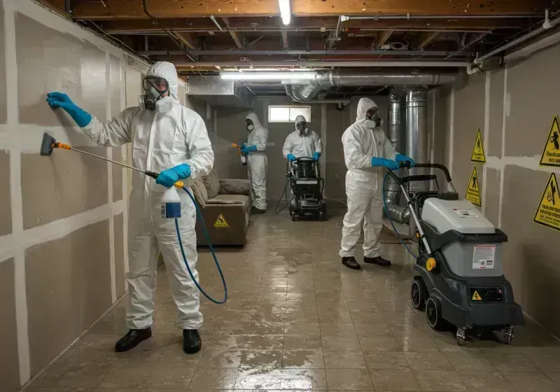 Basement Moisture Removal and Structural Drying process in Potomac Park, MD